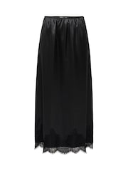 ONLY Satin Midi Skirt With Lace Hem - Afbeelding 5 van 6