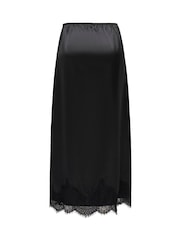 ONLY Satin Midi Skirt With Lace Hem - Afbeelding 6 van 6