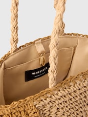 Whistles Natural Patchwork Straw Mini Bag - Image 3 of 4