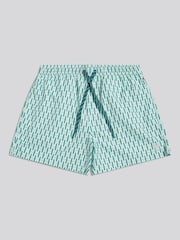 U.S. Polo Assn Green Geo Printed Swim Shorts - Image 5 of 7