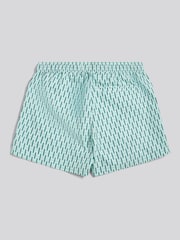 U.S. Polo Assn Green Geo Printed Swim Shorts - Image 6 of 7