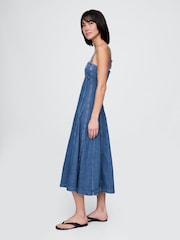 Gap Medium Wash Denim Midi Dress - Image 3 of 7