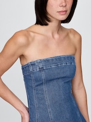 Gap Medium Wash Denim Midi Dress - Image 4 of 7