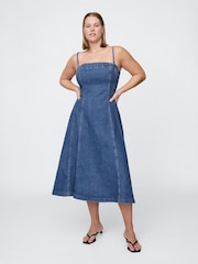 Gap Medium Wash Denim Midi Dress - Image 5 of 7