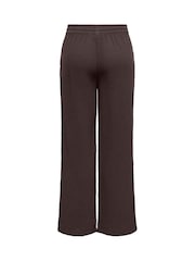 JDY Brown Cheesecloth Wide Leg Drawstring Trousers - Image 5 of 5