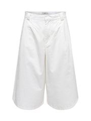 JDY White High Waist Bermuda Shorts - Image 2 of 3