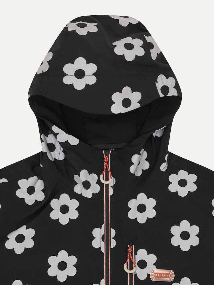 Sealskinz Black Eaton Water Repellent Printed Running Jacket - Image 6 of 6