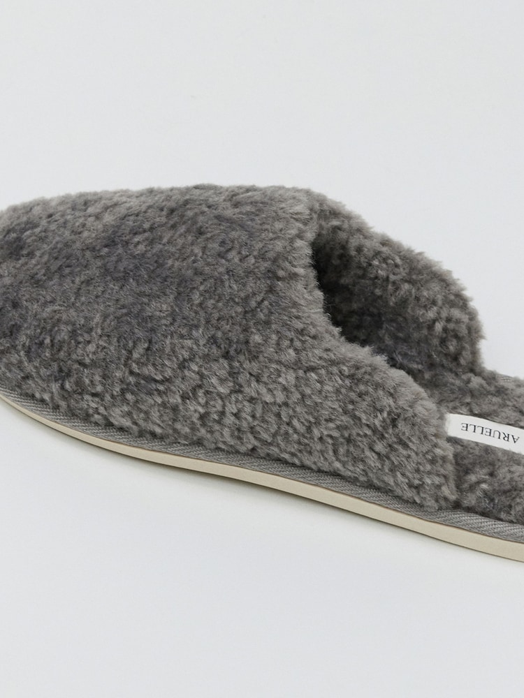 Aruelle Grey Kiara Slippers - Image 3 of 3 Aruelle Grey Kiara Slippers - Image 3 of 3