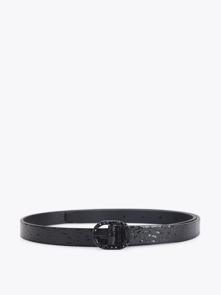 Kurt Geiger London Black Mayfair 18 Belt - Image 1 of 4 Kurt Geiger London Black Mayfair 18 Belt - Image 1 of 4