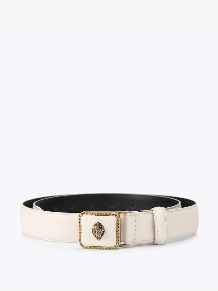 Kurt Geiger London White Pimlico 30 Belt - Image 1 of 4
