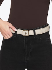 Kurt Geiger London White Pimlico 30 Belt - Image 4 of 4