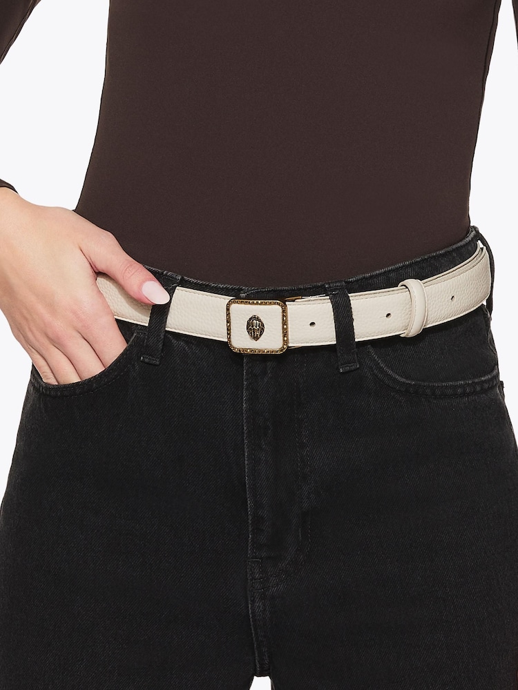 Kurt Geiger London White Pimlico 30 Belt - Image 4 of 4