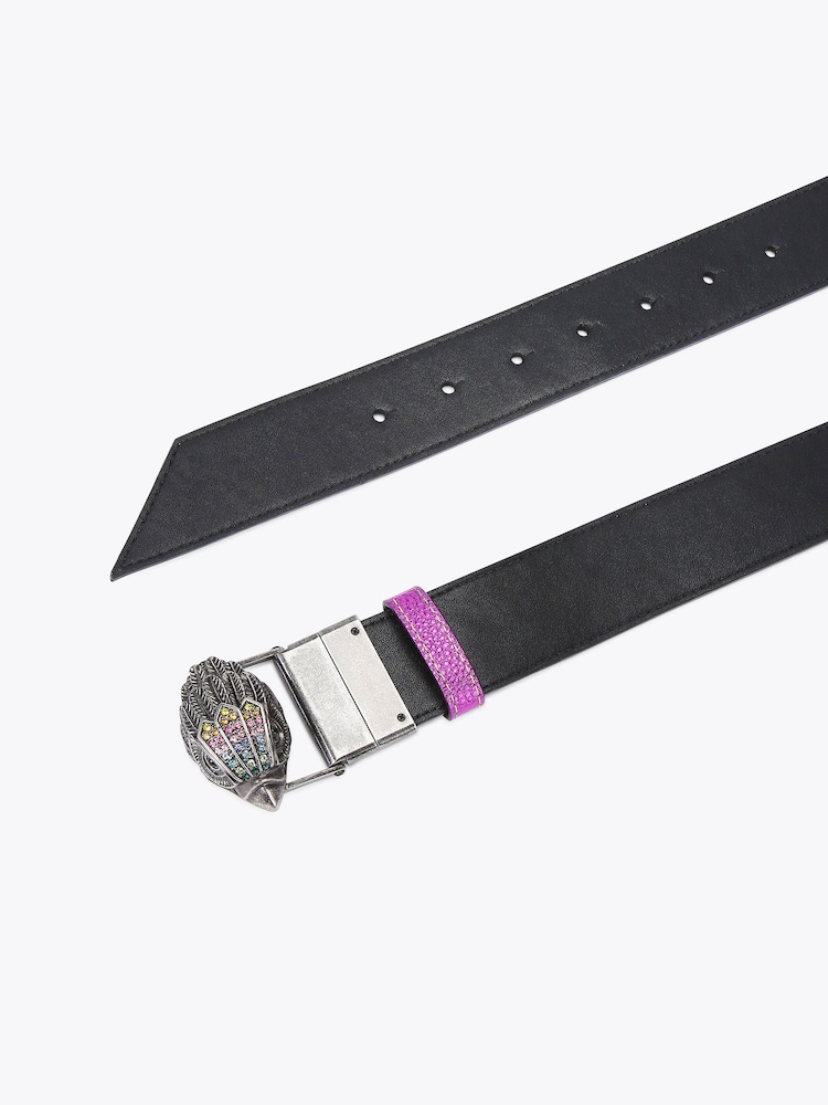 Kurt Geiger London Pink Reversible 38 Eagle Belt - Image 4 of 4