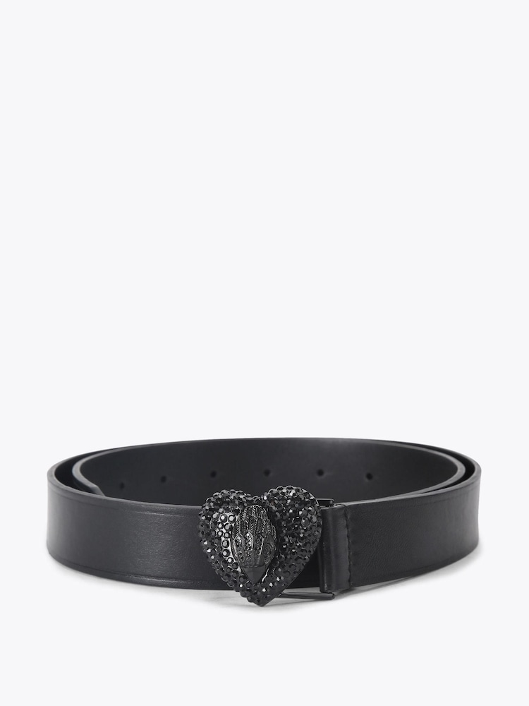 Kurt Geiger London Black Eagle Heart 30 Belt - Image 1 of 4 Kurt Geiger London Black Eagle Heart 30 Belt - Image 1 of 4