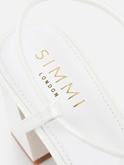 Simmi London White Anastasia Block Heeled Sandals - Image 3 of 4