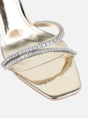 Simmi London Gold Zoya Diamante Heeled Sandals - Image 4 of 4