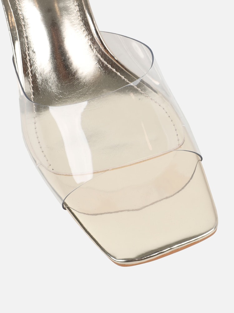 Simmi London Gold Deena Block Heeled Mules - Image 4 of 4