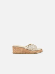 Simmi London Gold Marnie Cork Platform Mules - Image 2 of 4