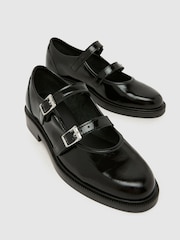 Schuh Black Loveday Leather Mary Jane Shoes - Image 3 of 4