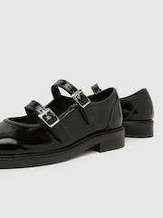 Schuh Black Loveday Leather Mary Jane Shoes - Image 4 of 4