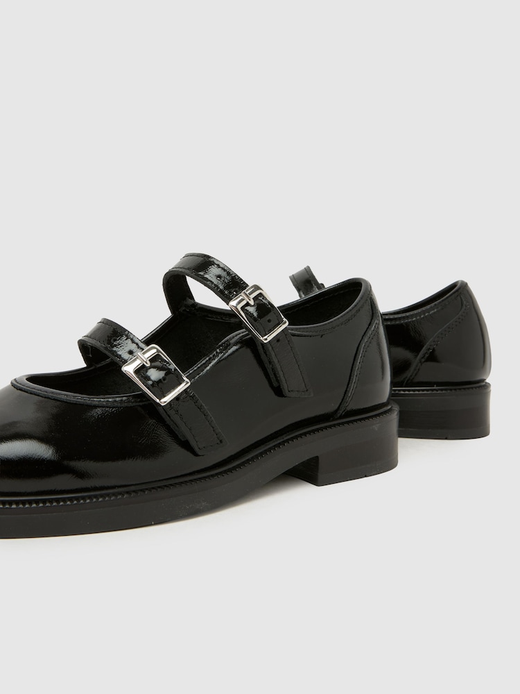 Schuh Black Loveday Leather Mary Jane Shoes - Image 4 of 4 Schuh Black Loveday Leather Mary Jane Shoes - Image 4 of 4