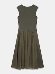 Mint Velvet Green Jersey Drop Waist Maxi Dress - Image 7 of 7