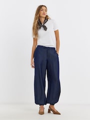 Simply Be Lightweight Denim Tie Waist Balloon Jeans - Εικόνα 1 από 4
