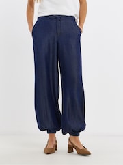Simply Be Lightweight Denim Tie Waist Balloon Jeans - Εικόνα 3 από 4