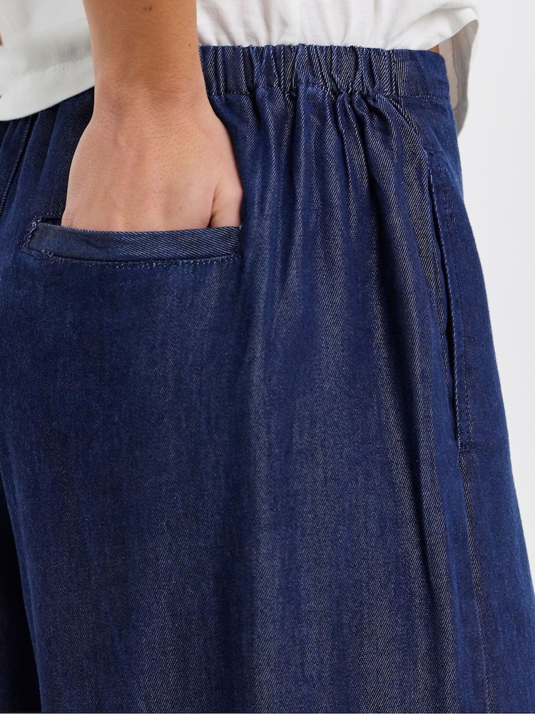 Simply Be Lightweight Denim Tie Waist Balloon Jeans - Εικόνα 4 από 4