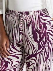 Simply Be Brown Crinkle Wide Leg Trousers - Image 2 of 4