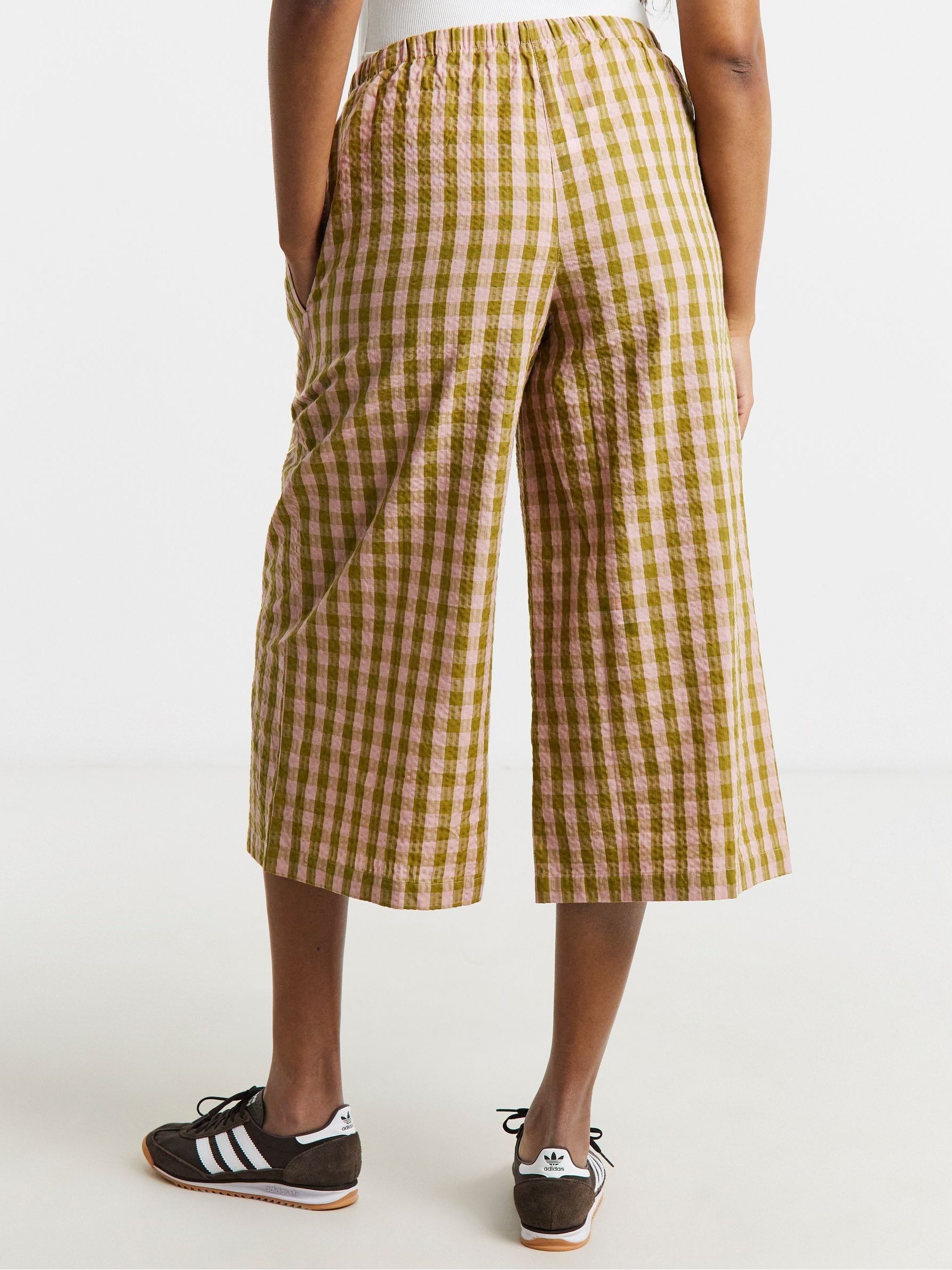 Buy Simply Be Brown Gingham Culotte Trousers from Next USA