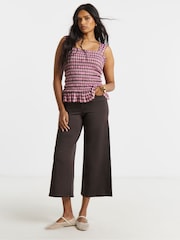 Simply Be Pink Puff Sleeve Shirred Mesh Top - Image 1 of 4