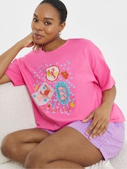 Simply Be Pink Gingham Summer Shortie Set - Image 3 of 4