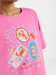 Simply Be Pink Gingham Summer Shortie Set - Image 4 of 4