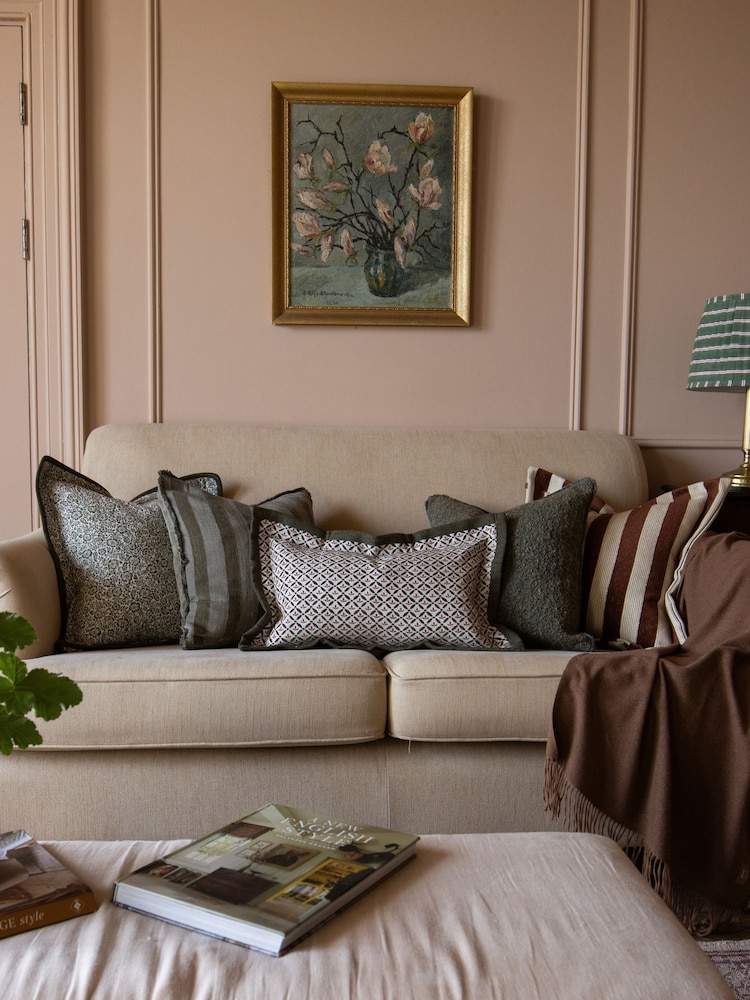 Ellenvale Interiors Olive Fleur Floral Cushion Cover 45 X 45cm - Image 5 of 5 Ellenvale Interiors Olive Fleur Floral Cushion Cover 45 X 45cm - Image 5 of 5