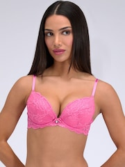 Boux Avenue Pink Pad Plunge Mollie Bra - Image 1 of 5