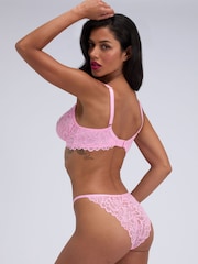 Rozā - Boux Avenue Heidi ziedu mežģīņu biksītes - Attēls 5 no 5