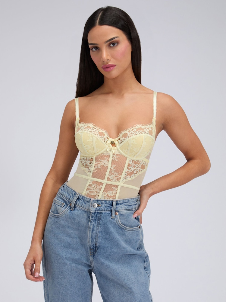 Boux Avenue Yellow Lita Lace Body - Image 6 of 6