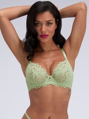 Boux Avenue Green Heidi Floral Lace Plunge Bra - Image 1 of 5