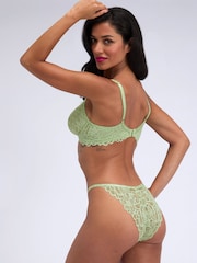 Boux Avenue Green Heidi Floral Lace Plunge Bra - Image 4 of 5