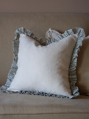 Ellenvale Interiors Cream Bella Stripe Ruffle Cushion Cover 45 X 45cm - Image 1 of 5