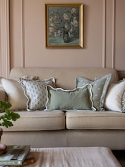 Ellenvale Interiors Cream Bella Stripe Ruffle Cushion Cover 45 X 45cm - Image 5 of 5