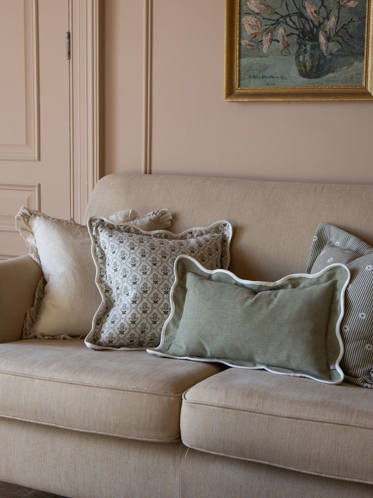 Ellenvale Interiors Set of 6 Dusty Sage Cushion Cover Combination - Image 2 of 4