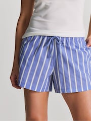 Simply Be White Pretty Secrets 2 Pack Striped Woven Pyjama Shorts - Image 3 of 5