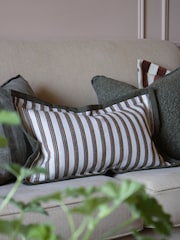 Ellenvale Interiors Olive Fleur Stripe Cushion Cover 50 X 30cm - Image 1 of 3