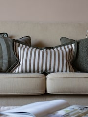 Ellenvale Interiors Olive Fleur Stripe Cushion Cover 50 X 30cm - Image 2 of 3