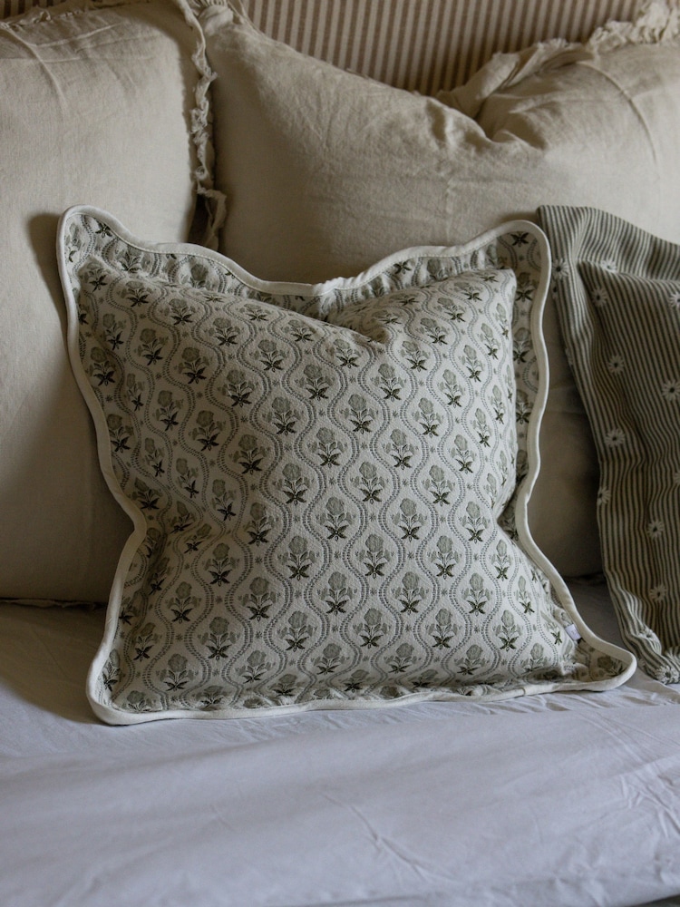Ellenvale Interiors Sage Chloe Printed Cushion Cover 45 X 45cm - Image 1 of 7