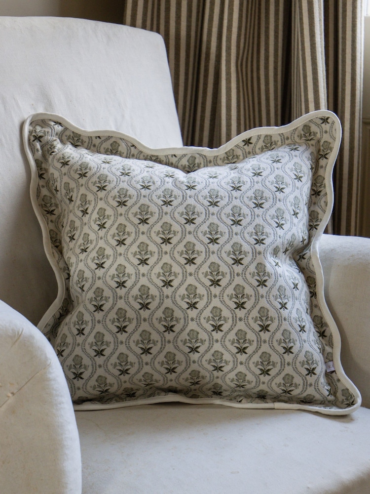 Ellenvale Interiors Sage Chloe Printed Cushion Cover 45 X 45cm - Image 2 of 7