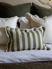 Ellenvale Interiors Olive Chloe Stripe Cushion Cover 50 X 30cm - Image 1 of 3