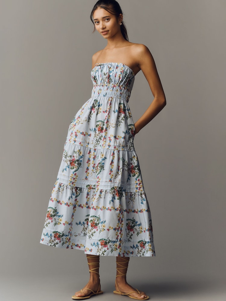 Anthropologie Blue The Somerset Strapless Edition Maxi Dress - Image 1 of 4